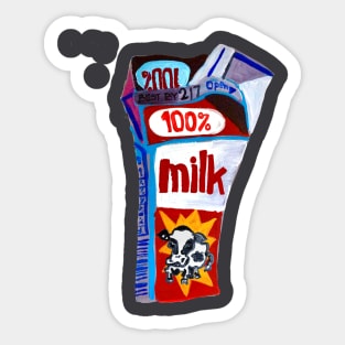 Half Gallon Milk Carton Sticker